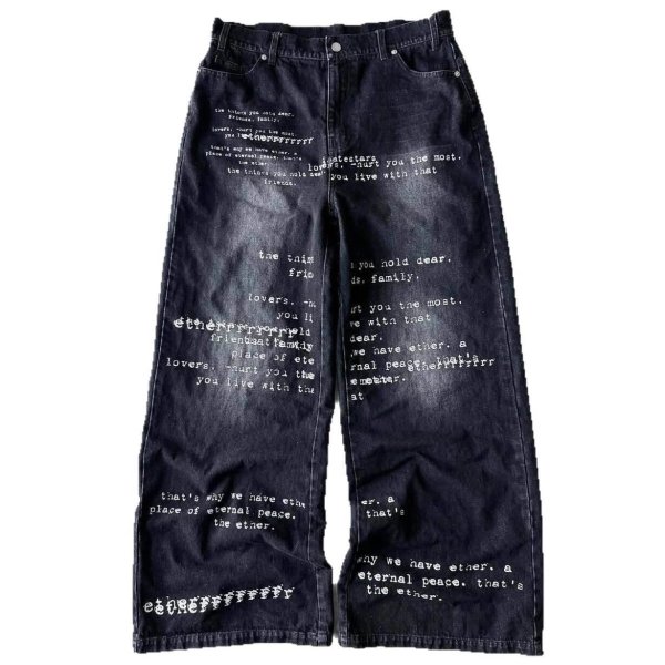 Printed letter jeans (2 styles)